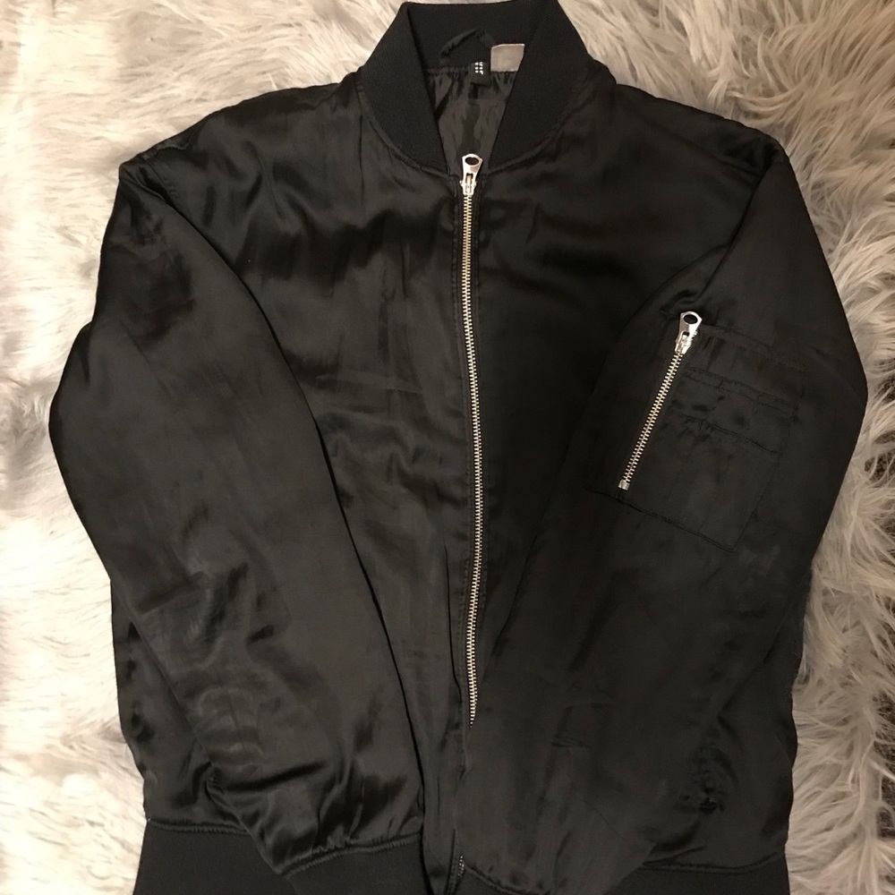 Black bomber jacket